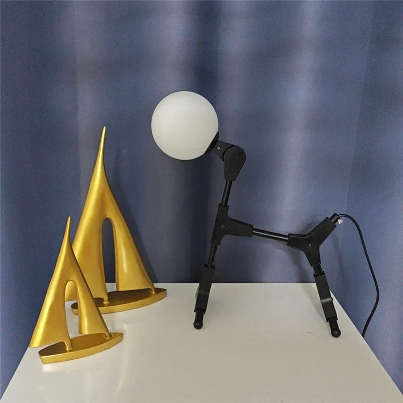 lampe de sol art abstrait animaux fer décoration nordique
