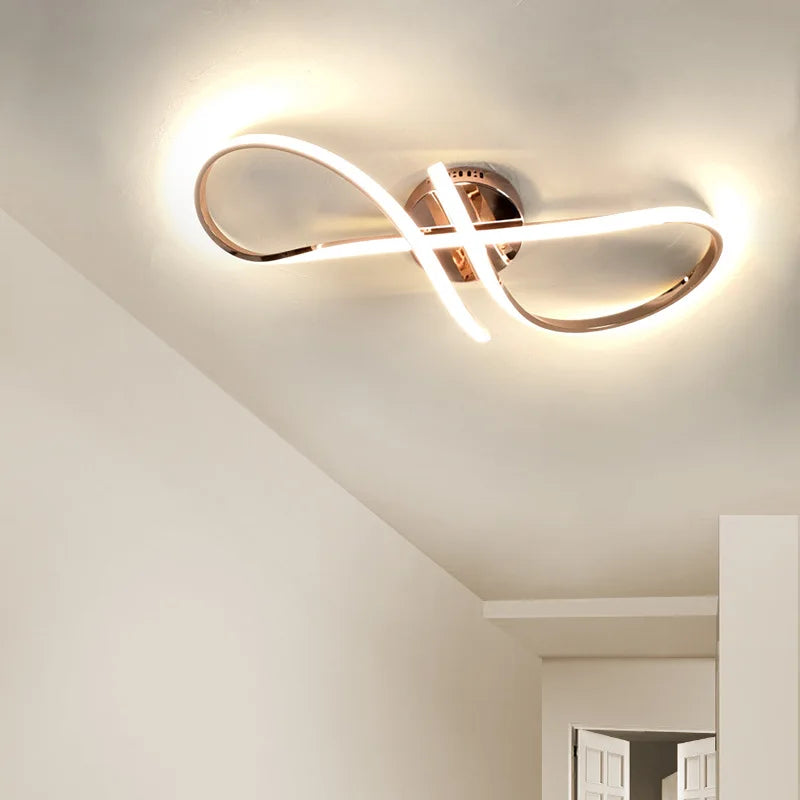 Plafonnier — Moderne à LEDs pour salon salle à manger chambre doré chromé luminaire intérieur