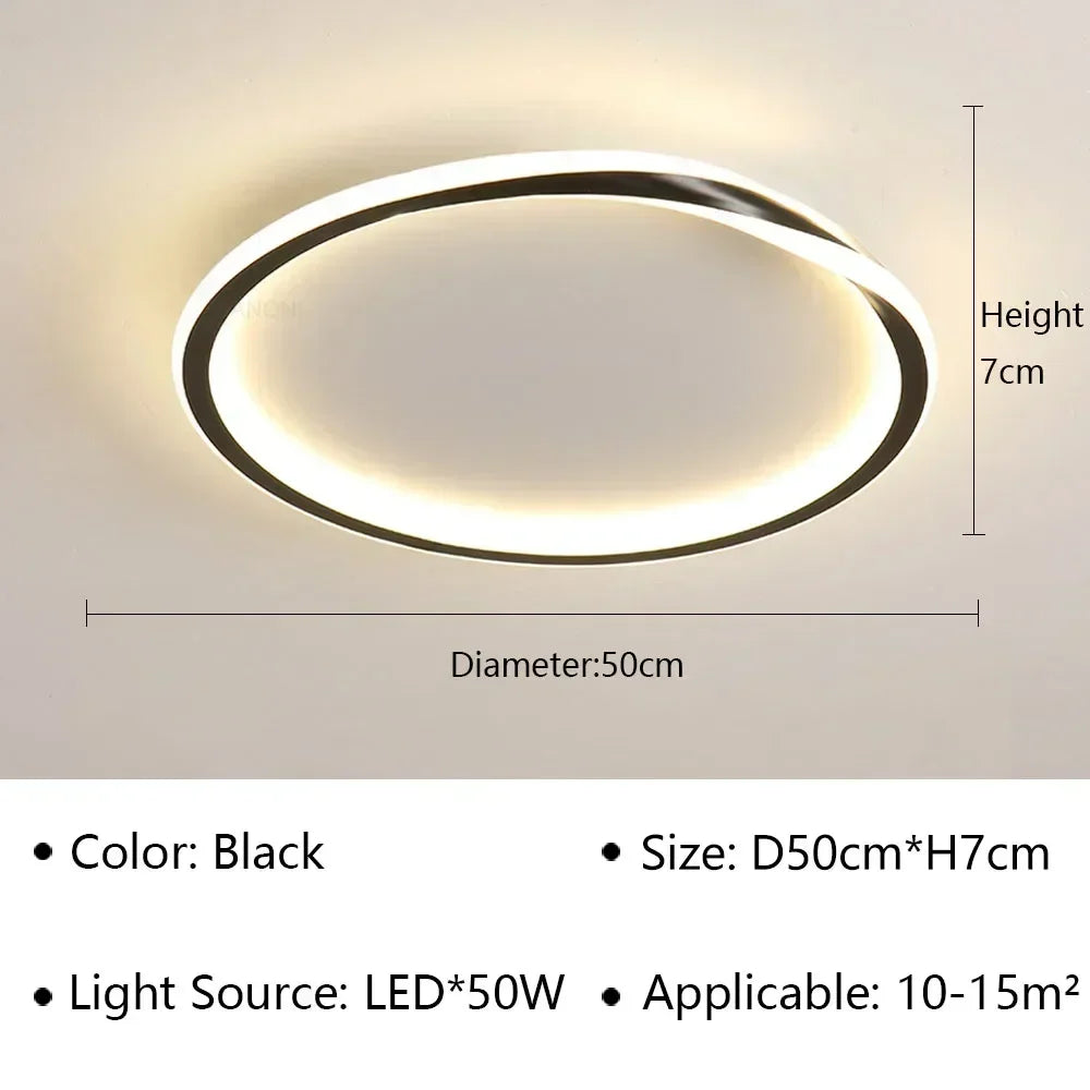 Plafonnier moderne à leds pour décoration intérieure élégante Eugène Silhouette - Présence Moderne & Harmonie Intérieure