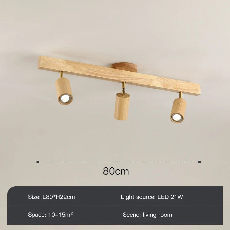Lustre Grain de bois Led avec projecteur pour salon chambre plafonniers éclairage décor noir Lustre cuisine luminaire Lucille Rive - Un Accent Raffiné au Quotidien