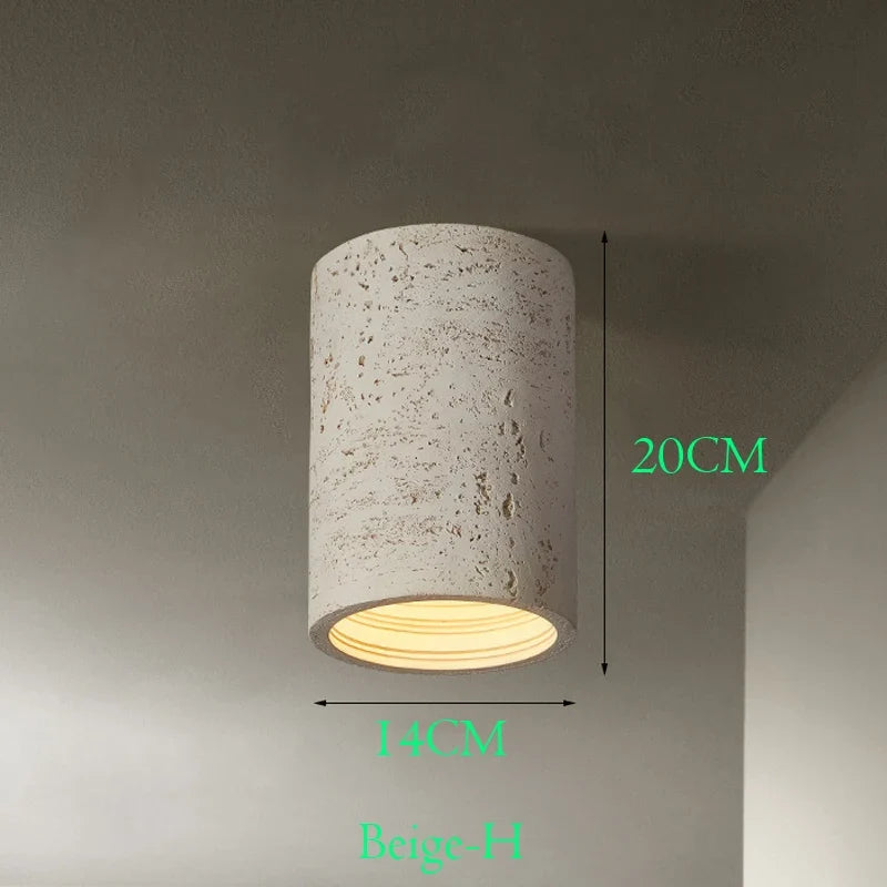 Spot Wabi Sabi - lumineux Led en ciment rouge Octave Nocturne - Une Note Singulière dans le Décor