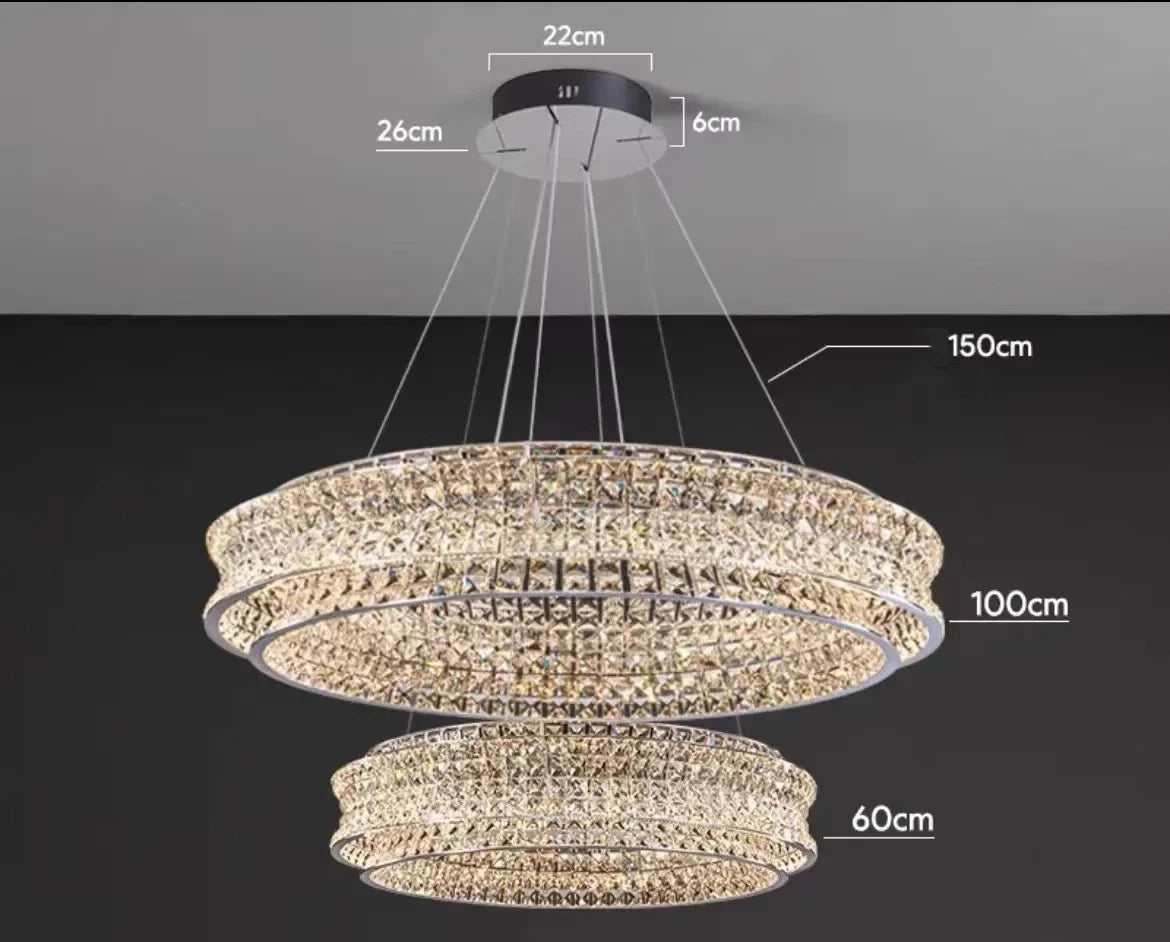 Lustre — De luxe en cristal pour restaurant bar et hôtel intérieur