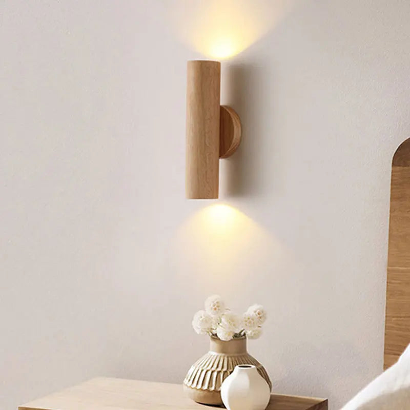 Applique murale — LED moderne en bois pour décoration intérieure et extérieure