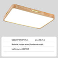 Plafonnier led moderne simple rond carré décoratif idéal Oscar Perspective en Bois - Une Touche Naturelle dans le Décor