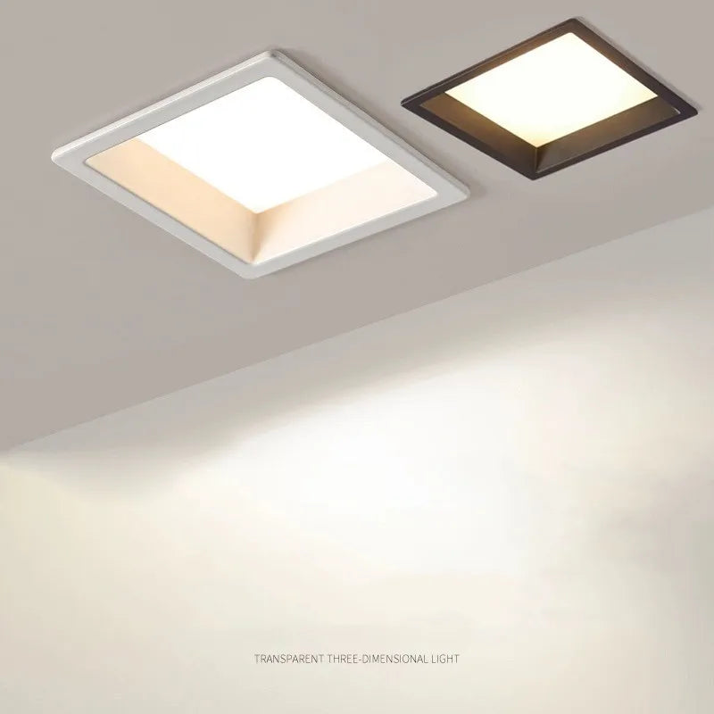 Plafonnier — LED encastré à intensité variable carré