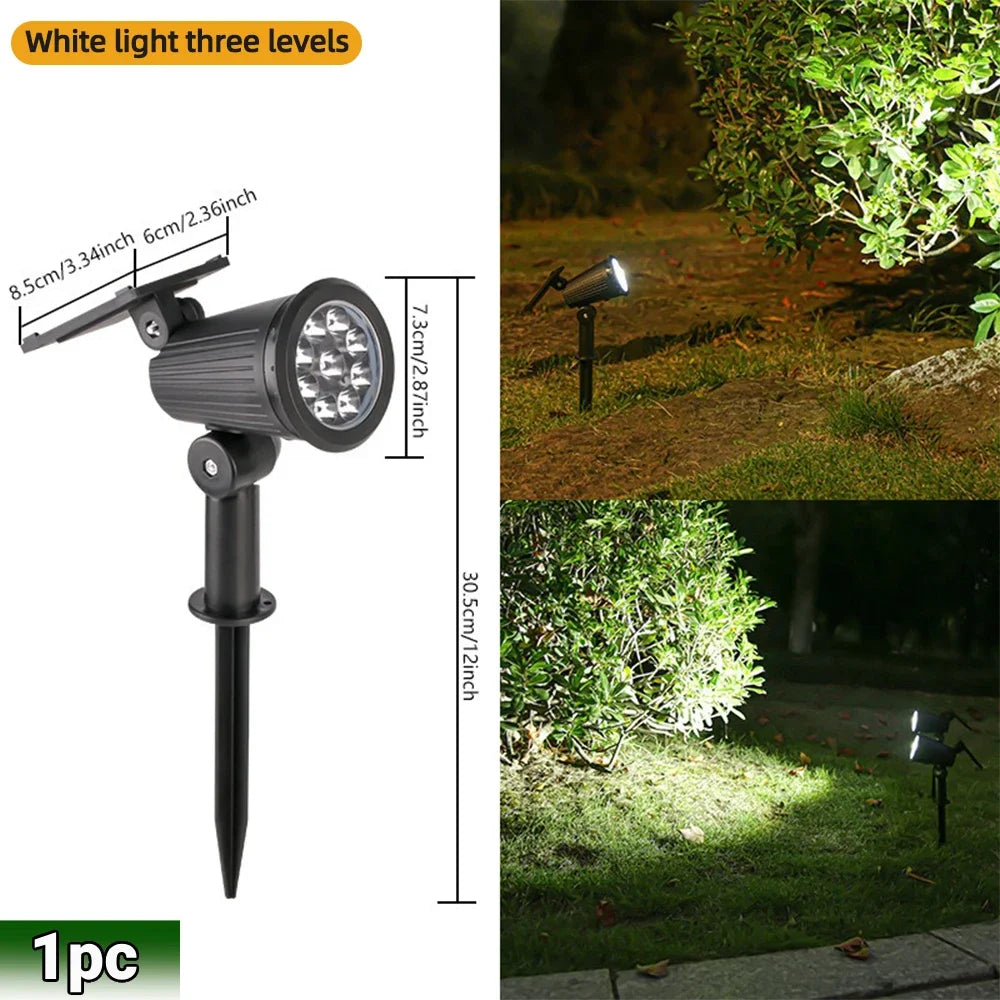 Spot solaire LED RVB à luminosité réglable pour jardin, IP65 – Chromélie