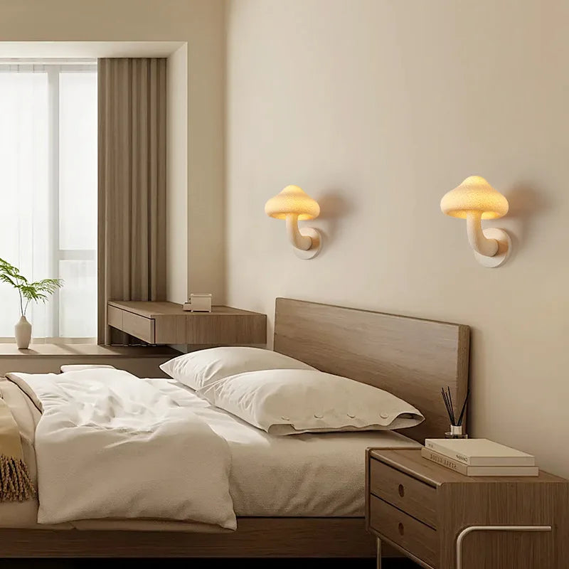 Applique murale — Champignon style crème design nordique intérieur extérieur
