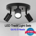 Spot — LED sur rail gu10 à 3 têtes pour éclairage intérieur