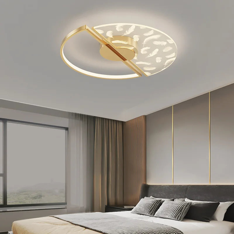 Plafonnier led moderne pour décoration intérieure et éclairage élégant Samia Volute - Une Note Actuelle dans le Décor