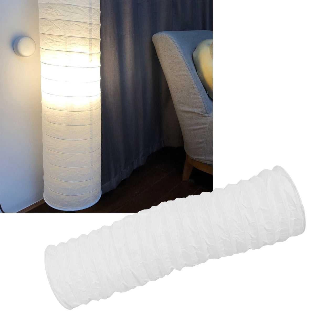 Abat-jour pour lampadaire en papier de riz de 94 cm – Nivéane