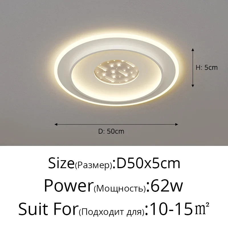 Lampe Plafond moderne à LEDs pour chambre cuisine étude éclairage salon luminosité réglable Led plafonnier luminaire Isaline Clairval - Une Note Actuelle dans le Décor