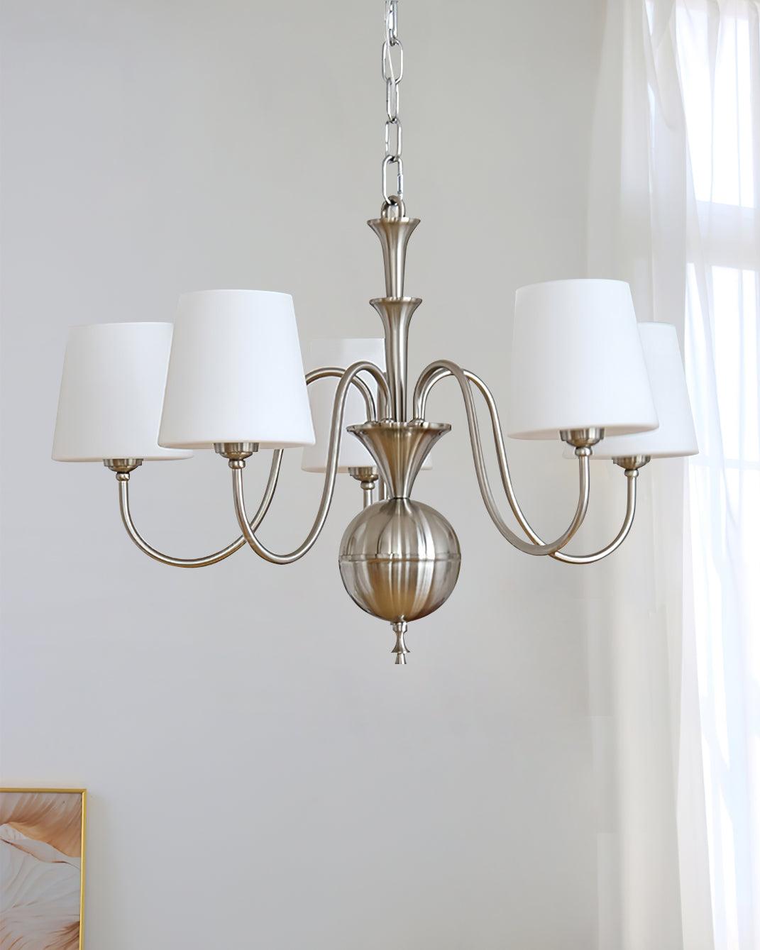 Olmiris Chandelier Nickel Élégant - Neutralighting