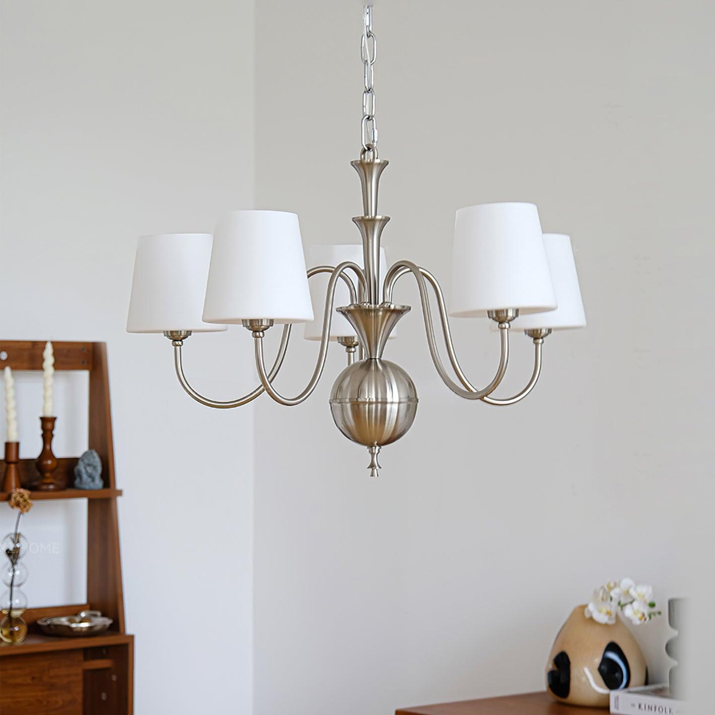 Olmiris Chandelier Nickel Élégant - Neutralighting