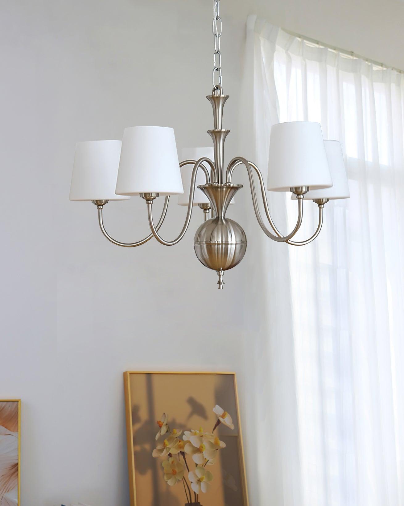Olmiris Chandelier Nickel Élégant - Neutralighting