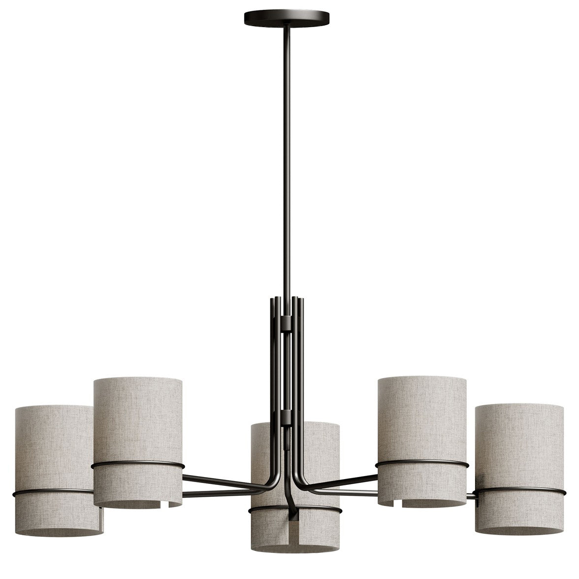 Eurvinel Lustre En Laiton Et Tissu Art Nordique Premium - Neutralighting