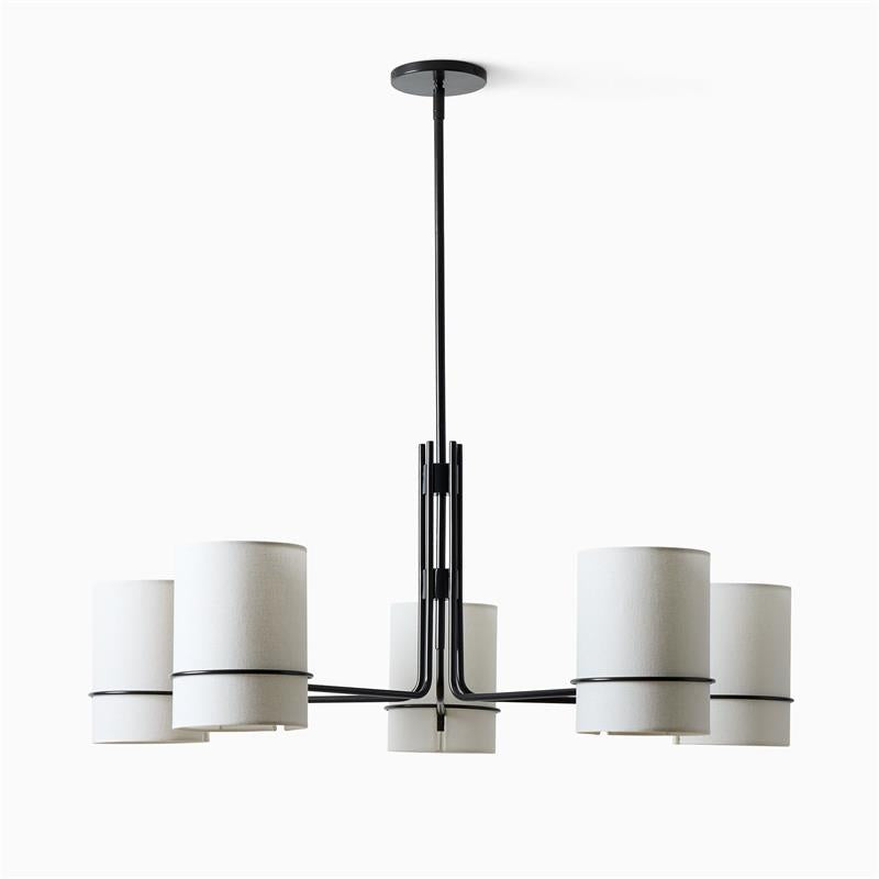 Eurvinel Lustre En Laiton Et Tissu Art Nordique Premium - Neutralighting