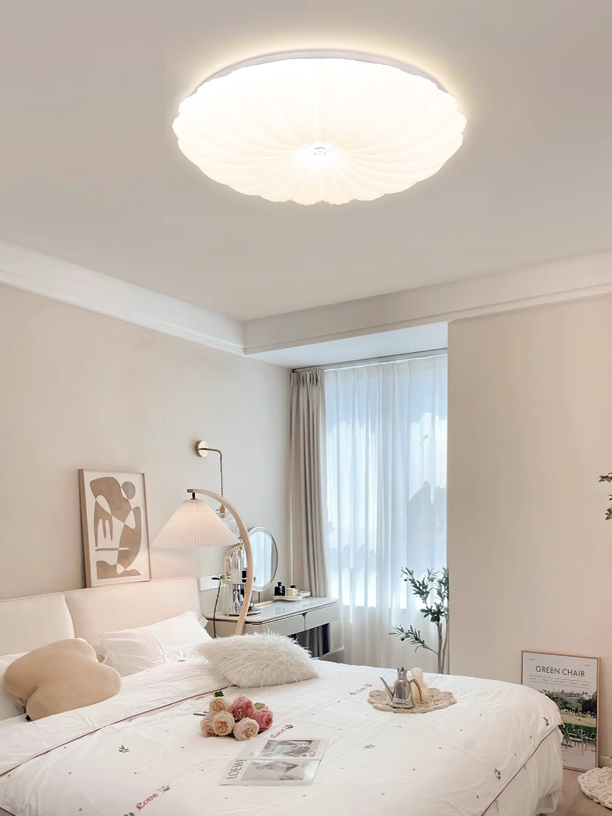 Coloria Lampe de Plafond Ronde Art Nordique Coquillage - Neutralighting