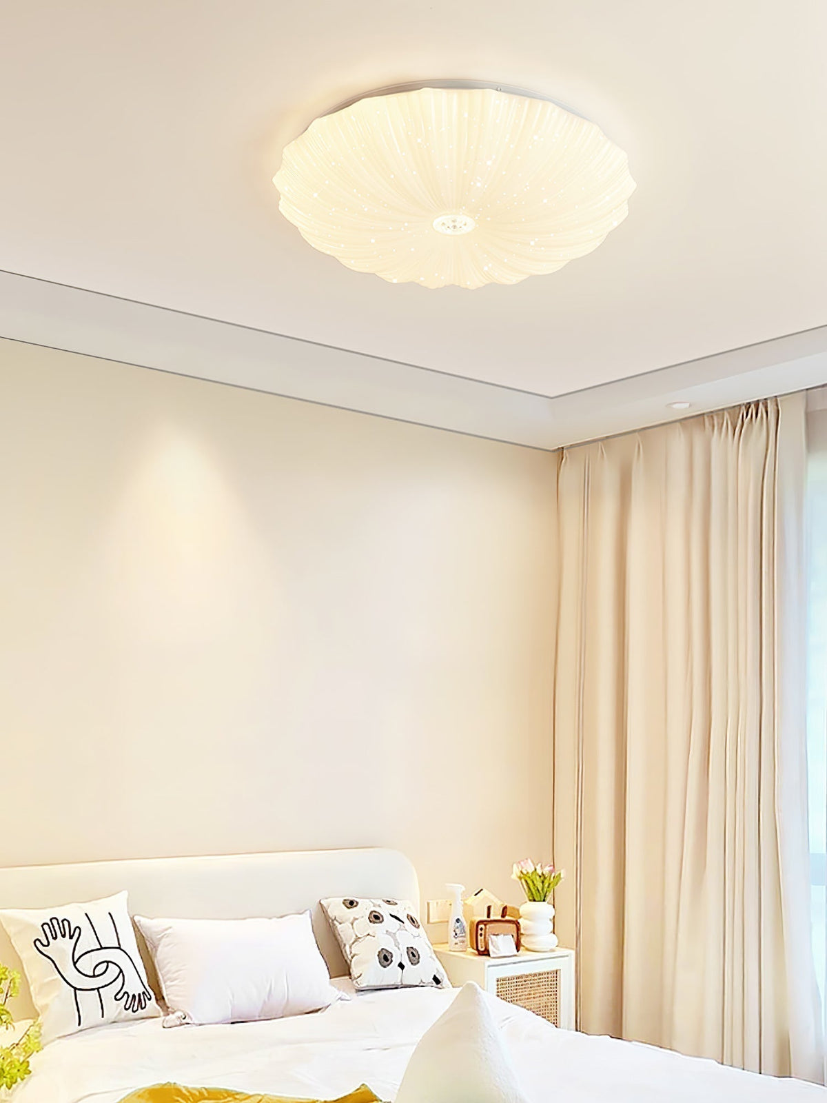 Coloria Lampe de Plafond Ronde Art Nordique Coquillage - Neutralighting