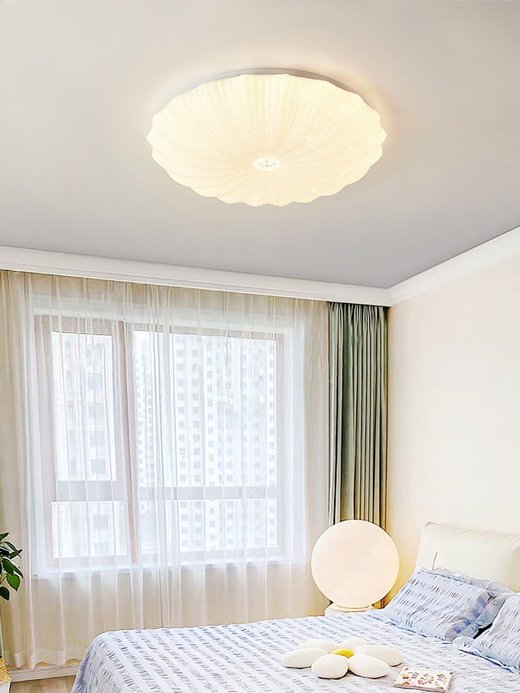 Coloria Lampe de Plafond Ronde Art Nordique Coquillage - Neutralighting