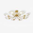 Lumara Chandelier en Verre Pétale et Laiton - Neutralighting