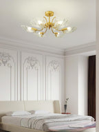 Lumara Chandelier en Verre Pétale et Laiton - Neutralighting