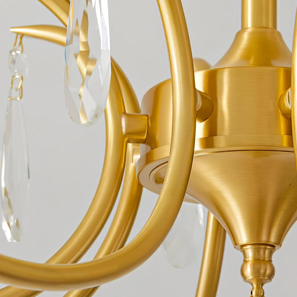 Lumara Chandelier en Verre Pétale et Laiton - Neutralighting