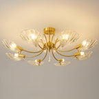 Lumara Chandelier en Verre Pétale et Laiton - Neutralighting