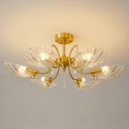 Lumara Chandelier en Verre Pétale et Laiton - Neutralighting
