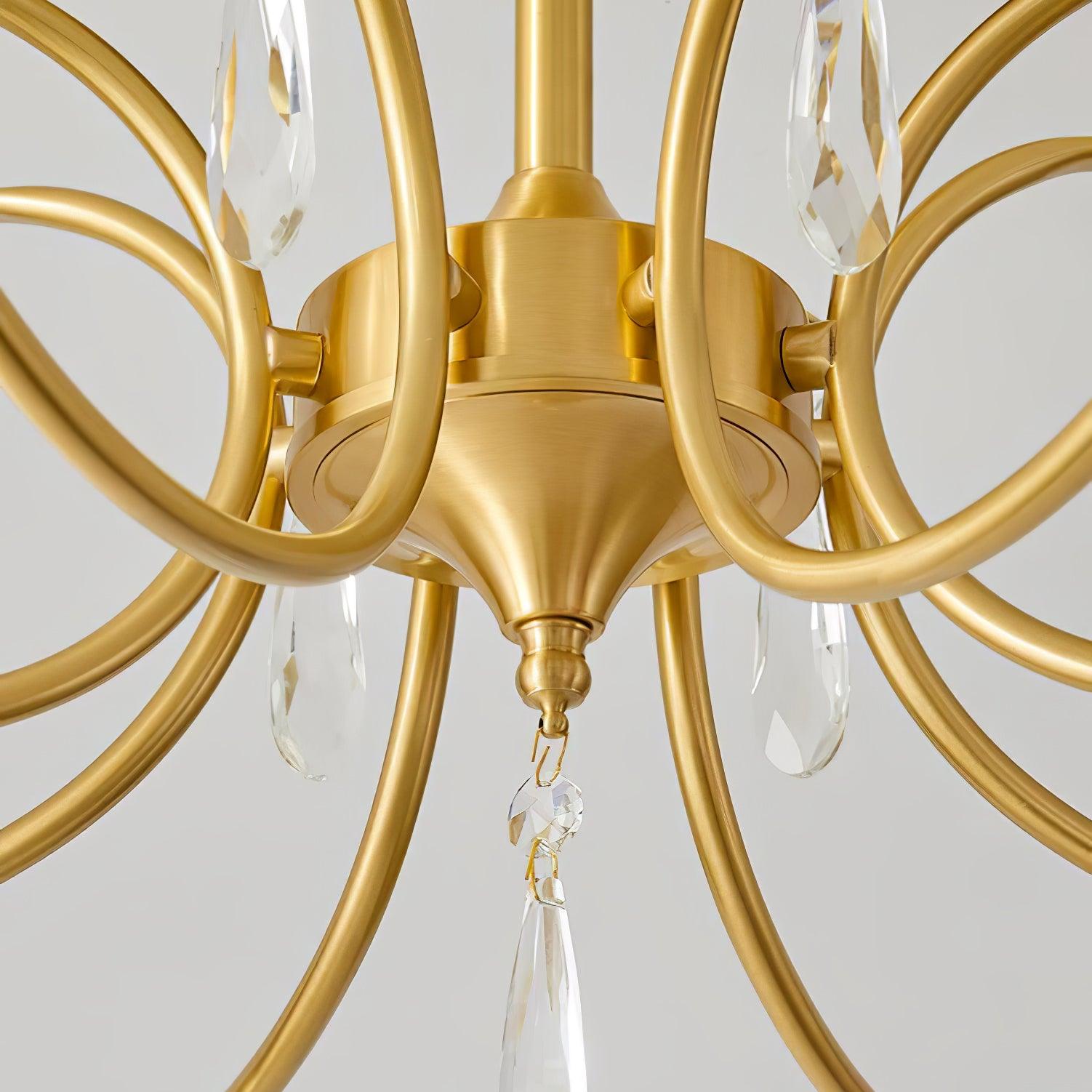 Lumara Chandelier en Verre Pétale et Laiton - Neutralighting