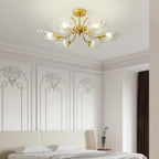 Lumara Chandelier en Verre Pétale et Laiton - Neutralighting
