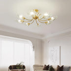 Lumara Chandelier en Verre Pétale et Laiton - Neutralighting