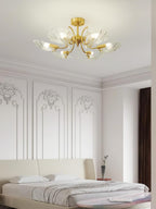 Lumara Chandelier en Verre Pétale et Laiton - Neutralighting