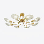 Lumara Chandelier en Verre Pétale et Laiton - Neutralighting