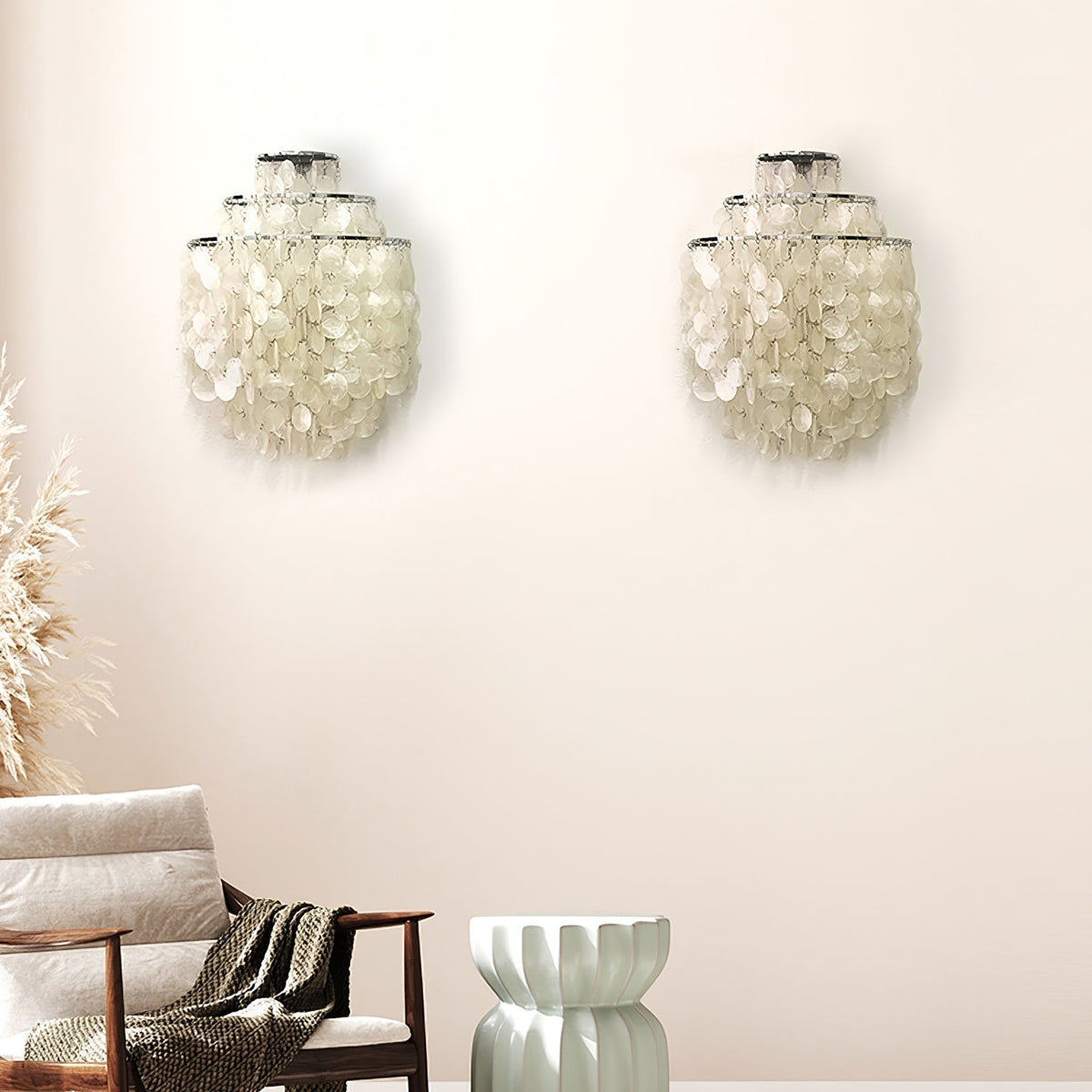 Shell Applique murale de luxe postmoderne en cascade - Neutralighting