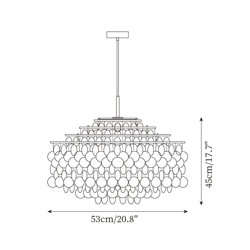 Elios Élégant Lustre en Coquillage Capiz - Neutralighting