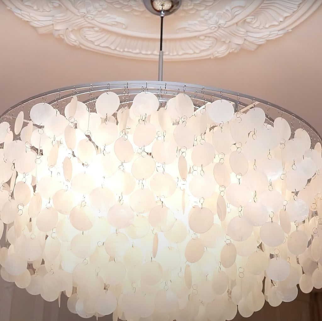 Lustra Suspension Lampe Anneau Rond en Coquillage - Neutralighting