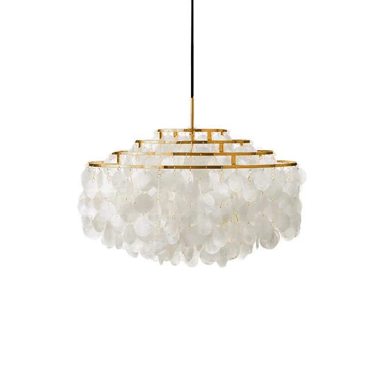 Lustra Suspension Lampe Anneau Rond en Coquillage - Neutralighting