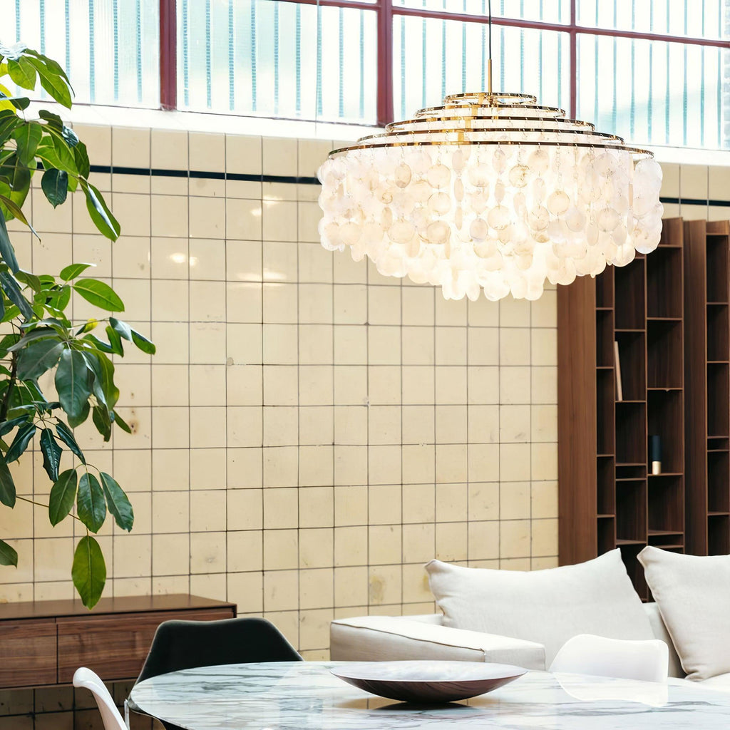 Elios Élégant Lustre en Coquillage Capiz - Neutralighting