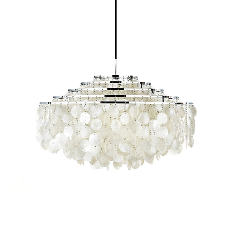 Lustra Suspension Lampe Anneau Rond en Coquillage - Neutralighting