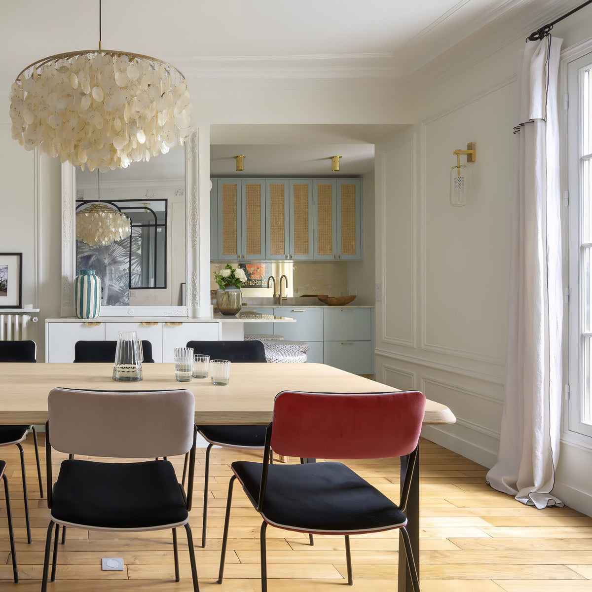 Lustra Suspension Lampe Anneau Rond en Coquillage - Neutralighting