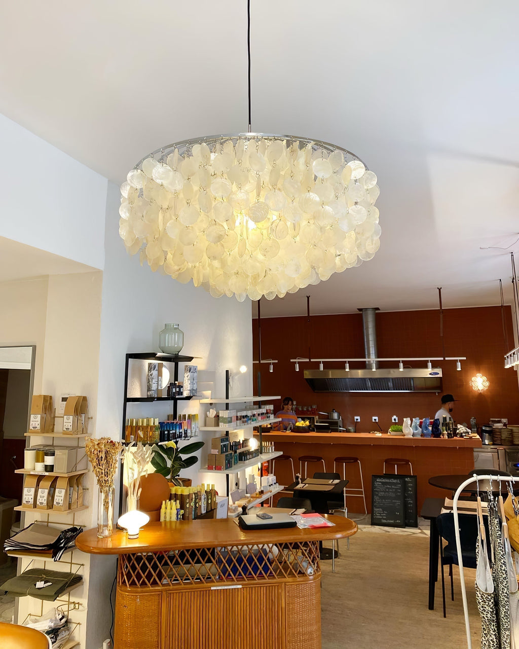 Lustra Suspension Lampe Anneau Rond en Coquillage - Neutralighting