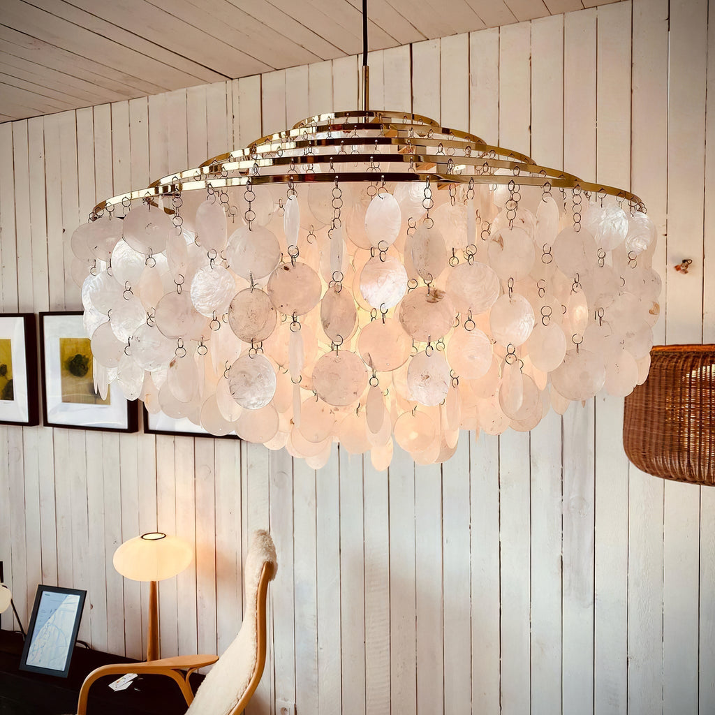 Lustra Suspension Lampe Anneau Rond en Coquillage - Neutralighting