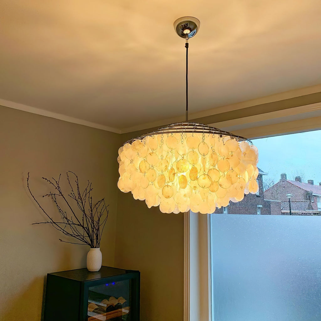 Lustra Suspension Lampe Anneau Rond en Coquillage - Neutralighting
