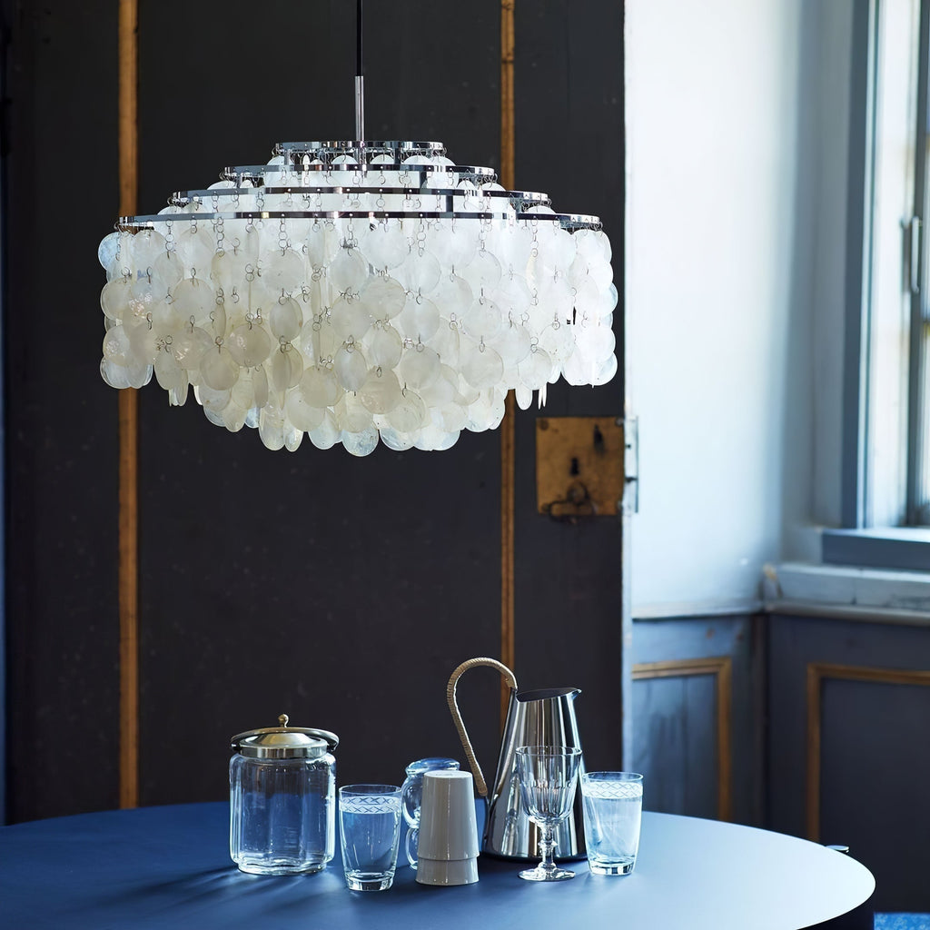 Lustra Suspension Lampe Anneau Rond en Coquillage - Neutralighting