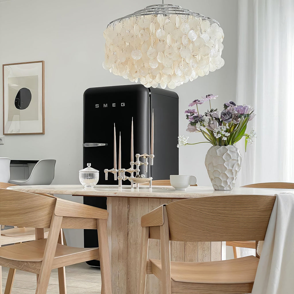 Lustra Suspension Lampe Anneau Rond en Coquillage - Neutralighting
