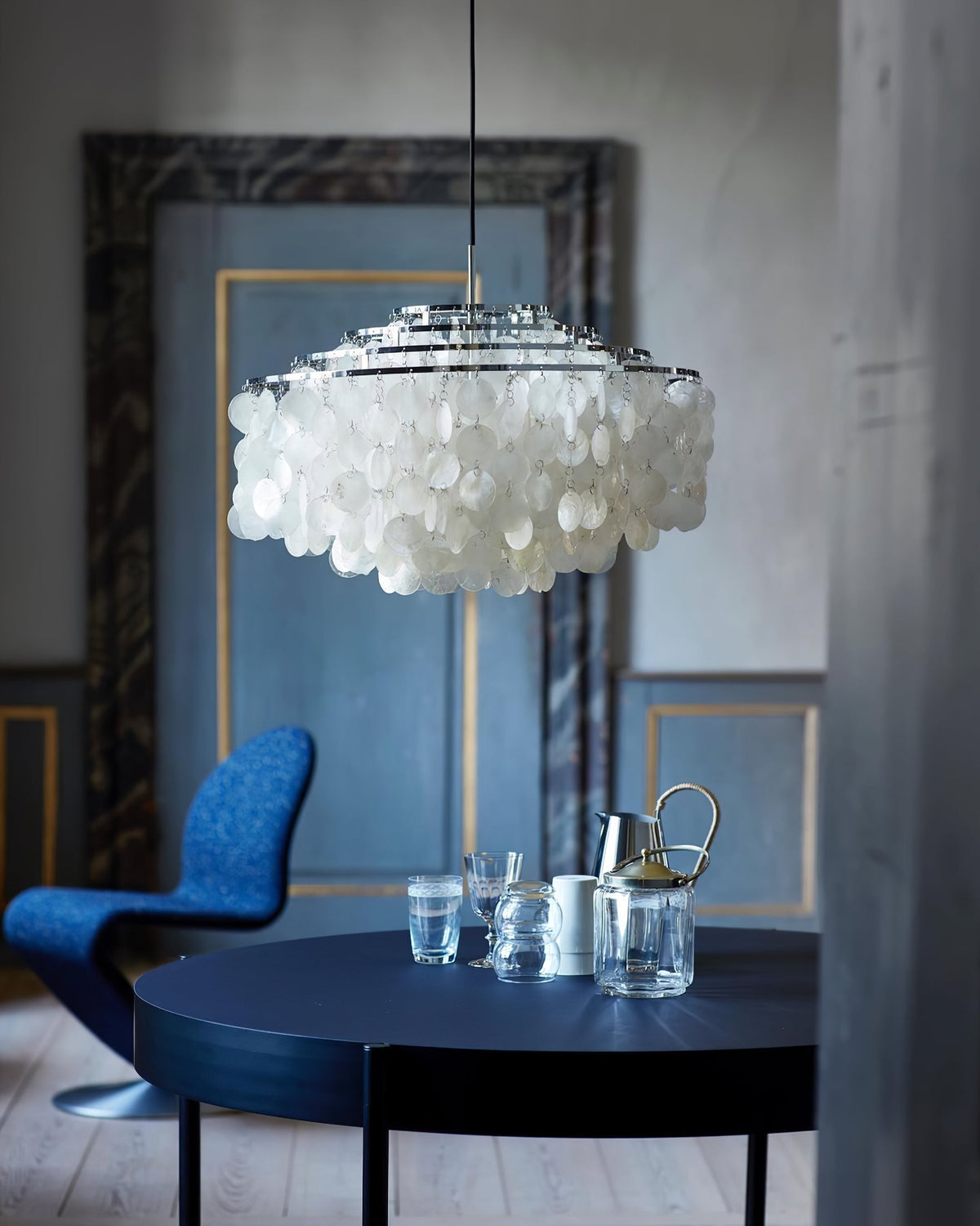 Lustra Suspension Lampe Anneau Rond en Coquillage - Neutralighting
