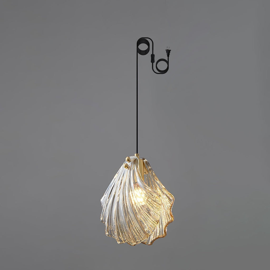 Veliraris Lampe Pendante Mini Swag en Verre Coquillage Art Nordic - Neutralighting