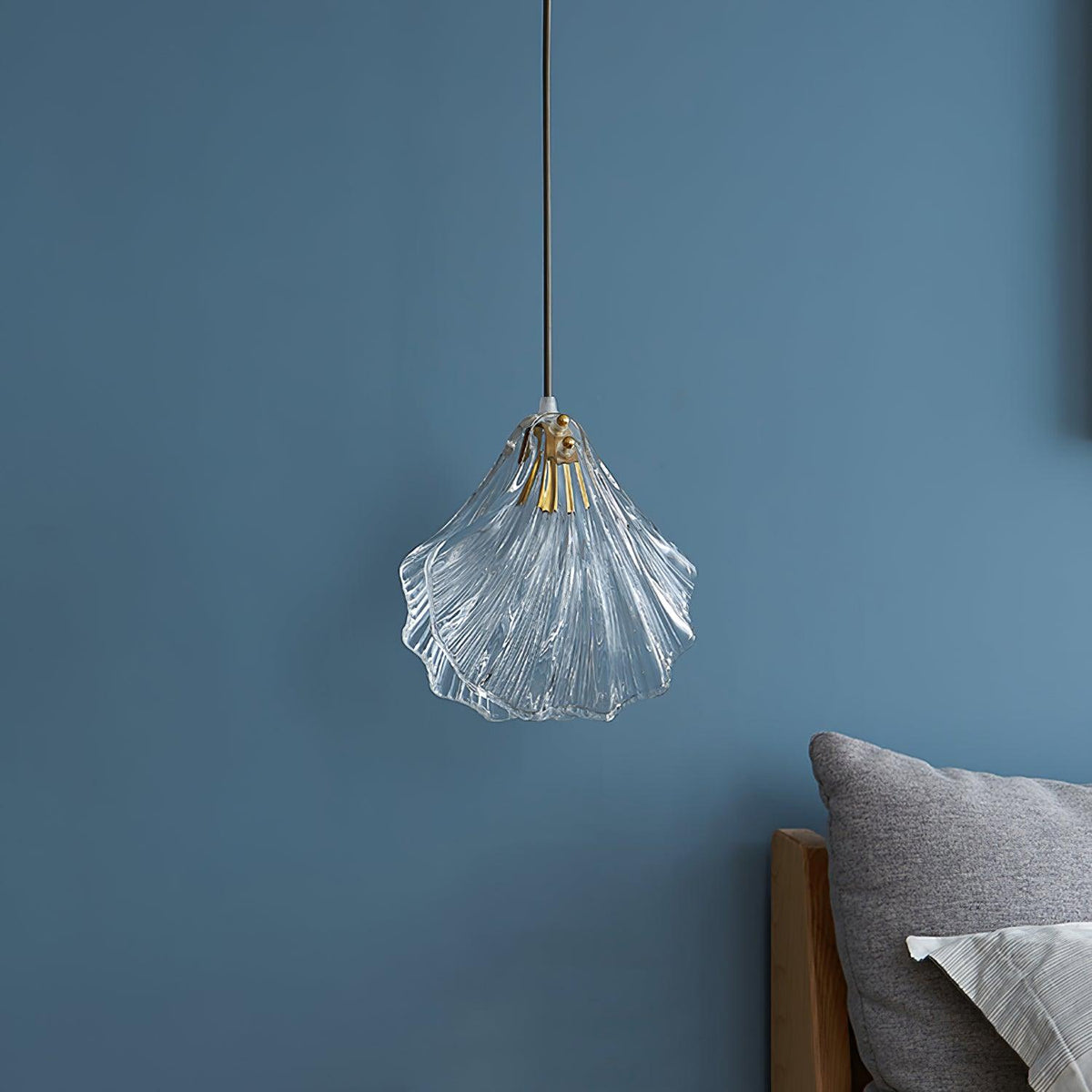 Veliraris Lampe Pendante Mini Swag en Verre Coquillage Art Nordic - Neutralighting