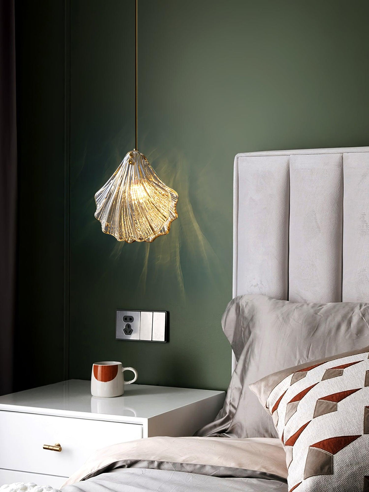 Veliraris Lampe Pendante Mini Swag en Verre Coquillage Art Nordic - Neutralighting