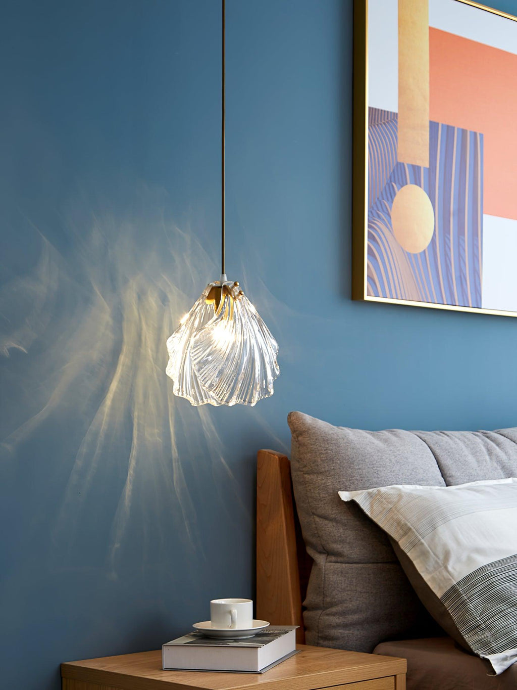 Veliraris Lampe Pendante Mini Swag en Verre Coquillage Art Nordic - Neutralighting